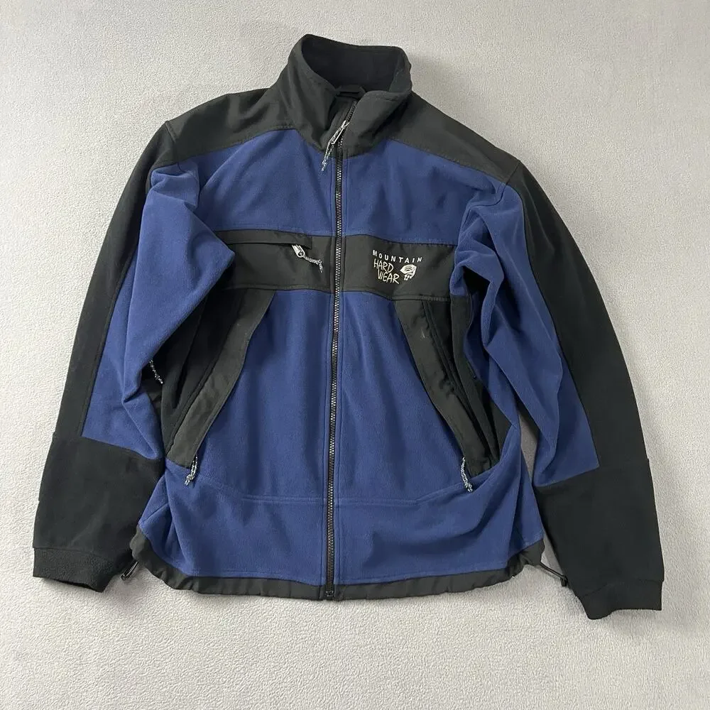Mountain Hardwear Jacket Mens Large Blue Windstopper Full Zip Fleece Outdoor
